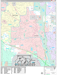 Des Plaines Wall Map Premium Style 2026